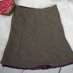 Eddie Bauer tweed fit and flare skirt purple lining